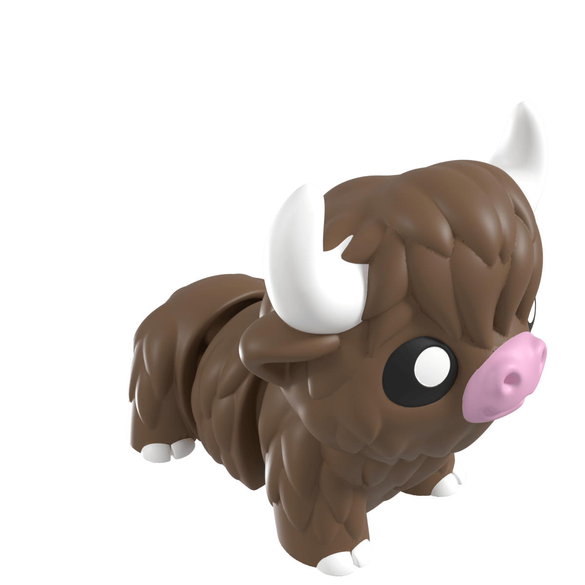 A Wiggle Pets highland cow figure