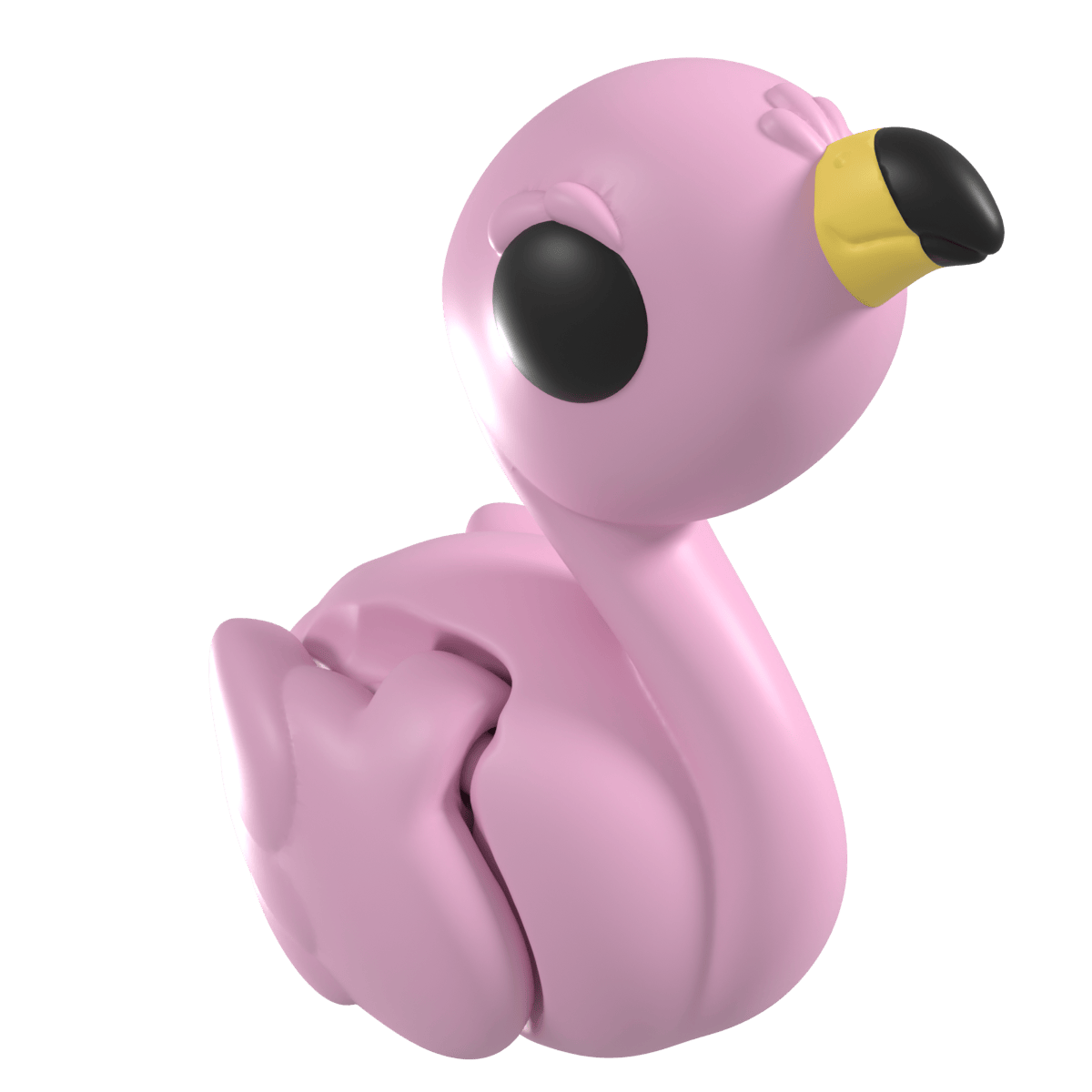 A Wiggle Pets flamingo figure